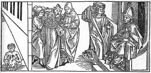 Sint Severin. Gravure uit 
