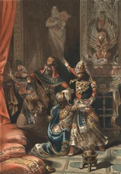 Semiramis, legendarische koningin van Assyrië en Babylonië en haar zoon Ninias