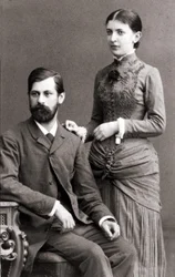 Sigmund Freud en zijn vrouw Martha Bernays in juni 1885.