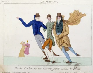 Schaatsers - humoristische tekening