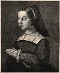 St. Jane Frances de Chantal - Portret van Sainte Jeanne-Francoise (Jeanne Francoise Fremyot, barones van Rabutin de Chantal) door Chantal Oprichter van de Visitatie (1572-1641)