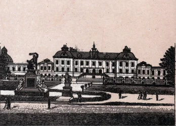 Stockholm, Zweden: uitzicht op het kasteel van Drottningholm in 