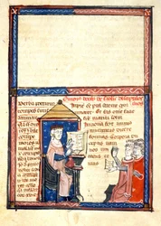 Leraar Ovidius - Miniatuur uit de Middeleeuwen (ref. 418)