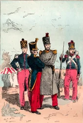 Het Franse leger onder het bewind van Louis Philippe van 1830 tot 1848 - Linie - Gravure uit 1882 in 