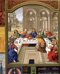 Het Laatste Avondmaal - reproductie van een Italiaans document (ca. 1500)