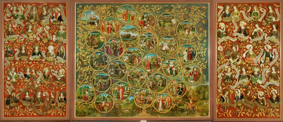 De stamboom van de Babenbergse markgraven en hertogen, eerste heersers van "Ostarrichi ".