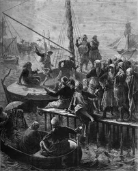 Het feest van Venus in Larnaka op het eiland Cyprus in 1878