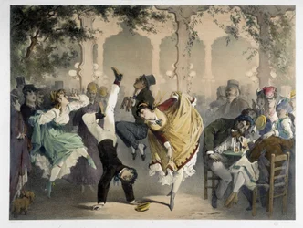 Het hek bij Bullier, circa 1860