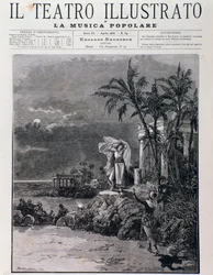 De laatste scène van De parelvissers, act I, opera door Georges Bizet