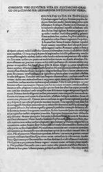 De levens van beroemde mannen. Pagina uit het boek van Plutarch di Cheronee, ook wel 