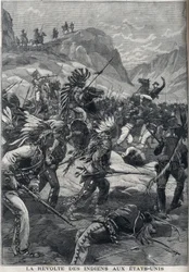 De opstand van de Indianen uit Noord-Minnesota in de Verenigde Staten in 1898