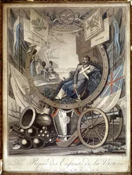 De rust van de kinderen van de Overwinning: allegorie over de soldaten van de Napoleontische Oorlog, 19e eeuw