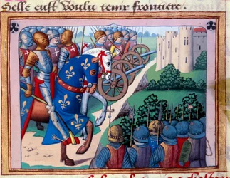 Het beleg van Chateau Gaillard in opdracht van Karel VII
