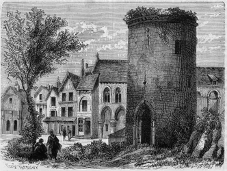 De toren van koning Lodewijk IV van Overzee in Laon (vernietigd in 1831)