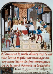 Het huwelijksbanket van de dochter van Olivier de Castille met Artus d