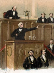 Er is slechts één fout over in het begaan van Adolphe Thiers (1797-1877) aan het wetgevend lichaam die de gebeurtenissen van 1870 voorspelt, 3 mei 1866