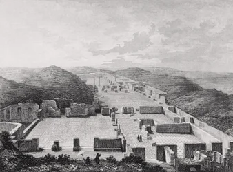 Thermale baden van Ostia Antica, Italië 19e eeuw