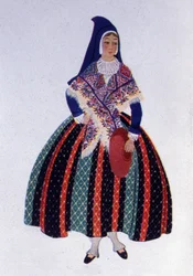 Traditioneel Bearn-meisjeskostuum