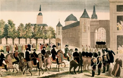 Triomfantelijke intocht van Napoleons troepen in Madrid, 4 december 1808