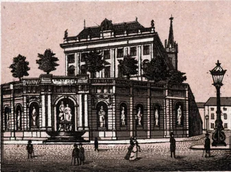 Wenen, Oostenrijk: uitzicht op de fontein Francois Joseph (Francois-Joseph) (Frans Joseph