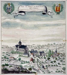 Uitzicht op de abdij van Sully, Touraine