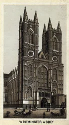Uitzicht op Westminster Abbey, Londen, Engeland