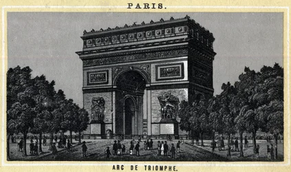 Uitzicht op de Arc de Triomphe in Parijs