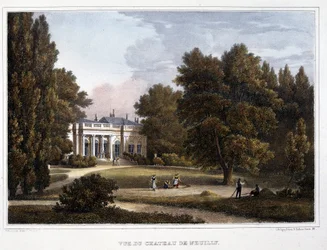 Uitzicht op het kasteel van Neuilly