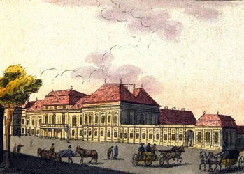 Zicht op de stad Wenen in Oostenrijk, gravure uit 1820