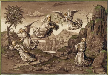 Visioen van Sint Franciscus (detail) - in 