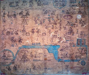 Oorlog tegen de volkeren van het noorden onder leiding van Yacanex; de dood van Chiconquauthli, Acolhua-opperhoofd van Xolotl, die werd opgevolgd door Nopaltzin van Achitometl, koning van Colhuacan. Kaart van de Chichimeekse natie, van keizer Amacui