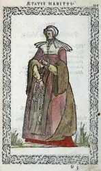 Vrouw picarde - in "Habits et effigies" door Jean Sulperius
