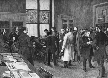 In het kabinet van Louis Pasteur in 1886
