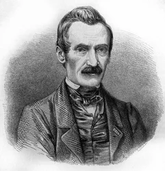 Portret van Alexandre Calame. Zwitserse schilder en graveur (Vevey)