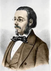 Portret van Bedrich Smetana (1824-1884), Tsjechische componist en pianist