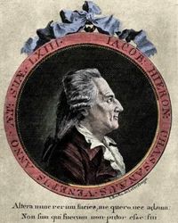 Portret van Giovanni Giacomo Casanova (1725-1798), Italiaanse avonturier en schrijver. Portret door Johann Berka uit 