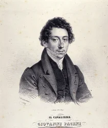 Portret van Giovanni Pacini, Italiaanse componist (1796-1867)