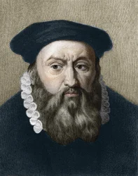 Portret van Jean Calvin (1509-1564), Franse religieuze hervormer en schrijver