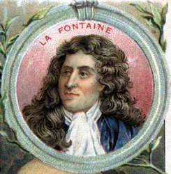Portret van Jean de La Fontaine. Franse schrijver (1621 1695).