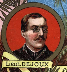 Portret van LITTER DEJOUX belast met een geografische missie naar Madagaskar in 1897