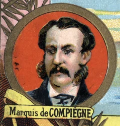 Portret van de Markies de Compiegne (Louis Eugène Henri Dupont), Franse reiziger 1846-1877