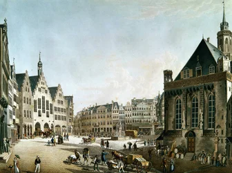 De stad Frankfurt am Main aan het begin van de 19e eeuw
