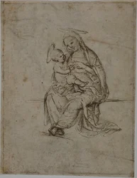 Maagd en kind (recto); Putti (verso)