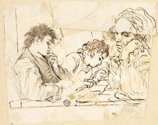 Schetsen van schooljongens