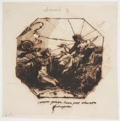 Tekening, Ceres vraagt Jupiter om terugkeer van Proserpina, 1812