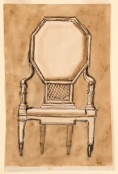 Tekening, Stoel, 1780-90