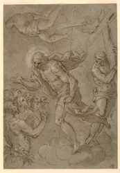 Drawing, Christ in Limbo, 1625-1628