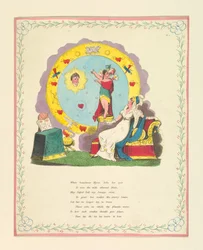Wenskaart, "Als de mooie Myra...haar ogen opheft...", ca. 1822