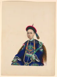 Miniatuur, Portret van zittende man in, ca. 1820-60