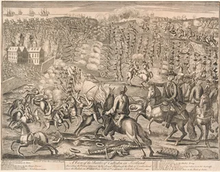 Een uitzicht op de Slag bij Culloden in Schotland, 1746